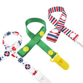 SMT Pacifier Holder Stylish Toy Stroller Strap Baby Baby Clip Adjustable Length Set of 3 (Unisex)