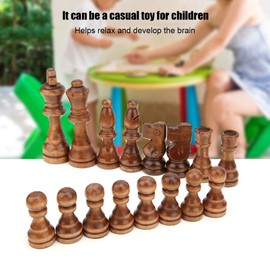 QANYEGN Chess Pieces, Wooden Chess Pieces Set, Wooden Chess Pieces for Adult Party, Parent Child Interactive Gift