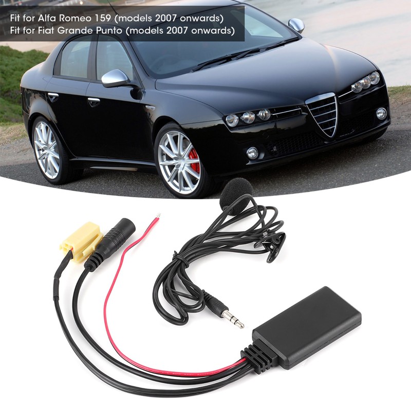 59.1in Bluetooth Radio Audio Cable Handsfree Car AUX Adapter with