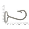 B7804 Fish Hook Buckle, Nickel Matte, Solid Brass-LL, 1-1/2"