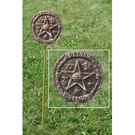US Flag Store Bronze Vietnam War Veteran Cast Grave Marker