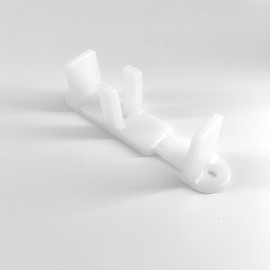 CAMGJORT (5 Pack) N 6761 Adjustable Bypass Sliding Door Guide Closet Door Bottom Guide for 3/4 or 1-3/8 inch Doors,White