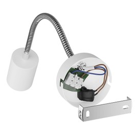 ledscom.de Waika Reading Lamp with Gooseneck and Switch Matte White with GU10 LED Lamp (Warm White, 5.4 W, 510 lm, 50°)