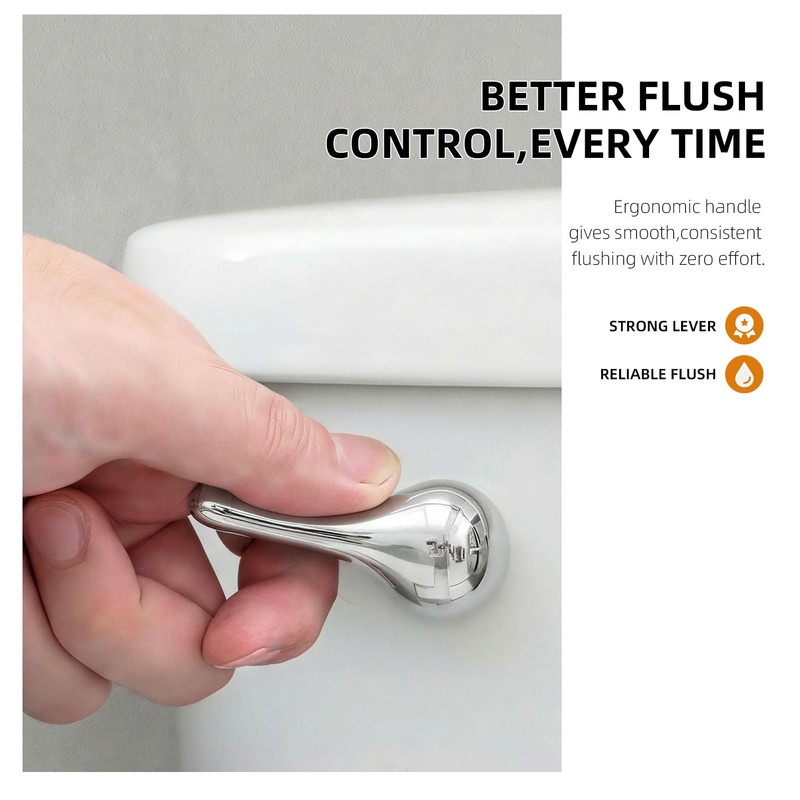 GDHeHKJi Universal Toilet Tank Handle Replacement, Front Mount Flush Lever
