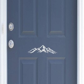 Car Sticker Mountains Outline - Hiking & Mountains Alps Allgäu Switzerland Austria Vinyl Graphics Passes 21 x 6.5 cm - Ideal for Outdoor Enthusiasts (White)