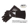 RAPICCA Welding Gloves Heat/Fire Resistant Leather For Stick,Mig,Tig,Forge,BBQ,Grill,Fireplace,Wood Stove,Furnace,Oven,Pot Black