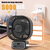Ventilador Portátil,Carga por USB,5000mAh,3 Velocidades