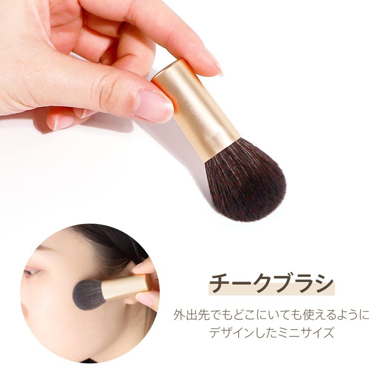 SIXPLUS Mini Makeup Brushes, Set of 3