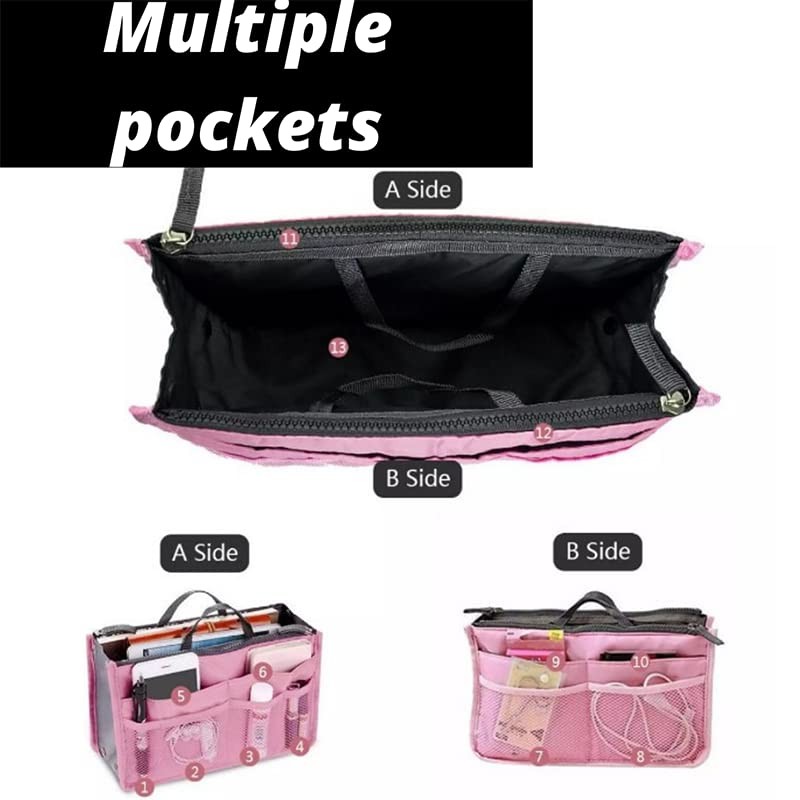 Bag Insert Organiser Handbag Women - Durable Nylon Travel Makeup
