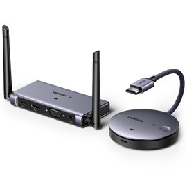 UGREEN Wireless HDMI Wireless Transmitter and Receiver, HDMI Extender, 4K @ 30 Hz, 50 M, 2.4 G + 5G, Certified for Japanese Technology, Wireless, HDMI Transmitter and Receiver, Video and Audio Sync