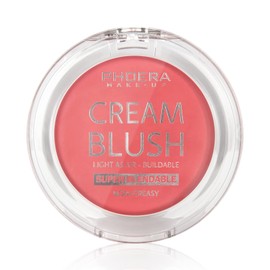 PHOERA Face Cheek Blush Cream Anglicolor Perfect Makeup Cream Blush Cheekcolor, Long-Wear, Matte, Bold, Lightweight, Blends Easily, Contours Cheeks (101#Freesia)