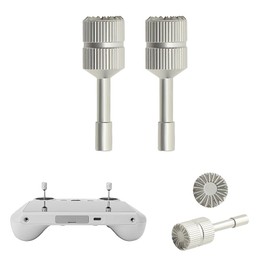CERFFOOL Aluminum Alloy Joystick Drone for DJI RC 2/1 Controller Stick Replacement Anti-slip Replacement Parts for DJI Air 3S/Mini 4 Pro/Flip/Neo (Titanium Extended Rocker)