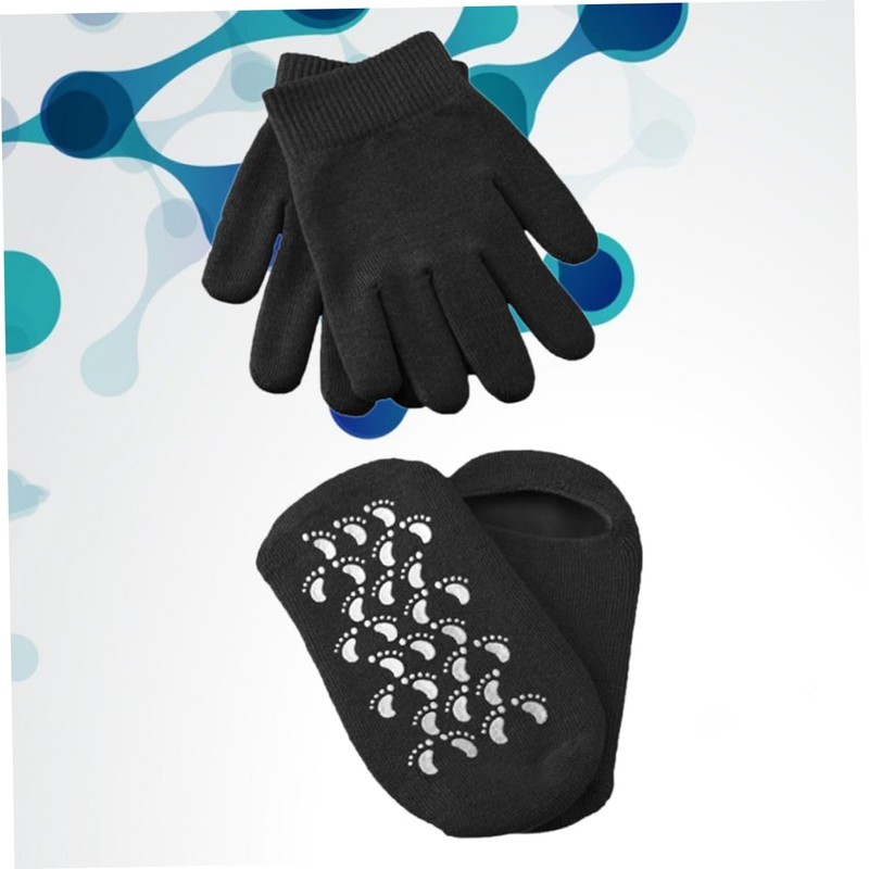 Healeved Moisturizing Gloves Set Gel Foot Covers Fingerless Gloves for