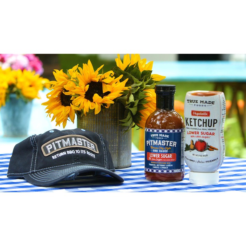 True Made Foods Vegetable BBQ Sauce, Low Sugar, 18 oz