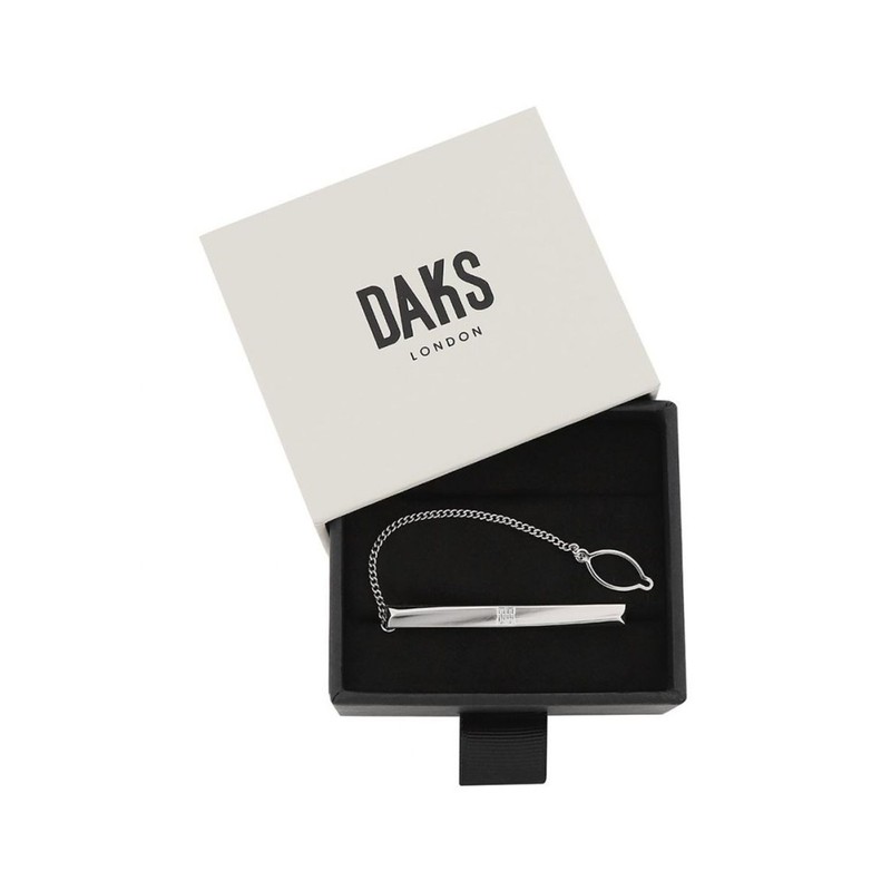 Daks Shirt Satin Logo Wave Tie Clip_DLF1ACTP127S1