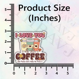 (3Pcs) I Love You More Than Coffee But Please Don't Make Me Prove It Funny Quotes Vinyl Stickers for Laptops Water Bottles Phones Tumblers Notebooks Cars Mugs Size 3 x 3 Inch