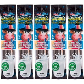 QUICK MILK - Wizard - Trinkhalme–Waldfrucht, Banane, Kirsche- 5 Stück (25 Halme)