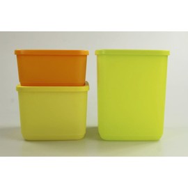 TUPPERWARE Fridge Birthday Cracker 1.8 Lime + 1 Litre Yellow + 650 ml Orange 17183