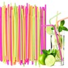 Drinking Straws, 100 Pcs Bendable Plastic Drinking Straws, Disposable Plastic