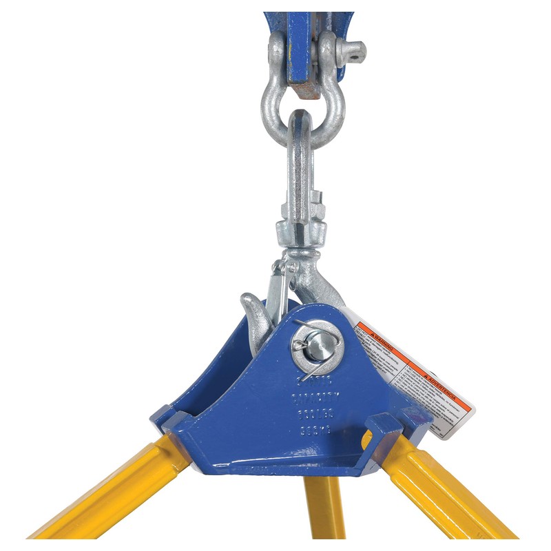Vestil HOOK-S-4 Steel Swivel Hook with Shackle 4,000 Lb. Capacity