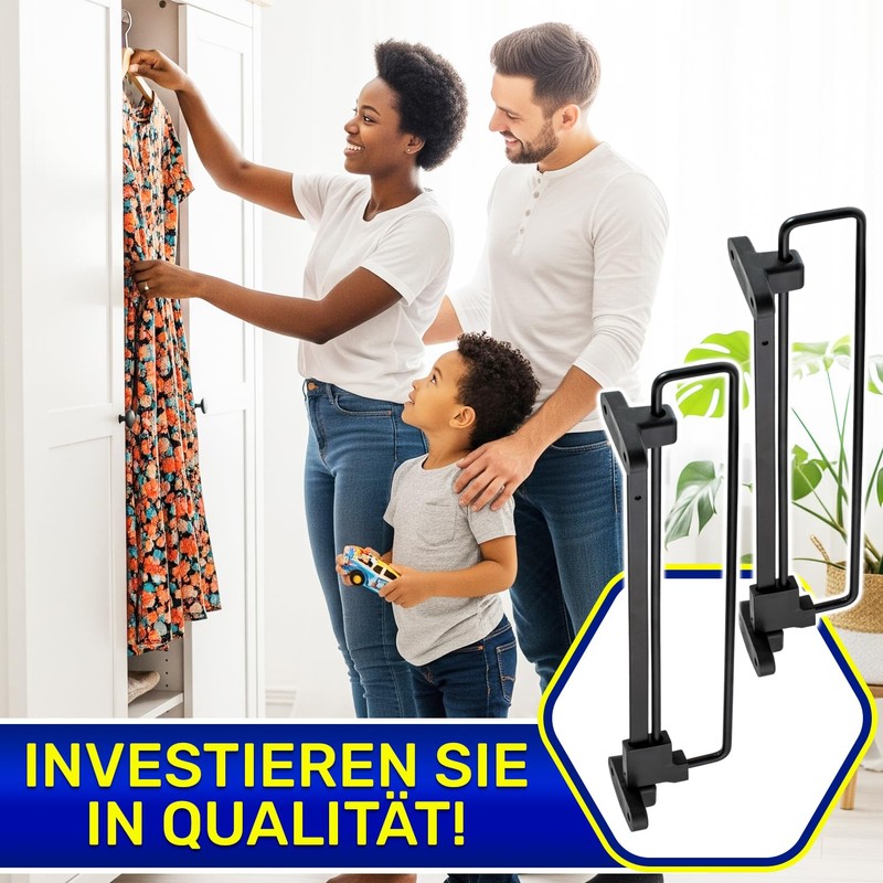 Set of 2 Clothes Rails, Extendable Wardrobe 300 mm, Extendable