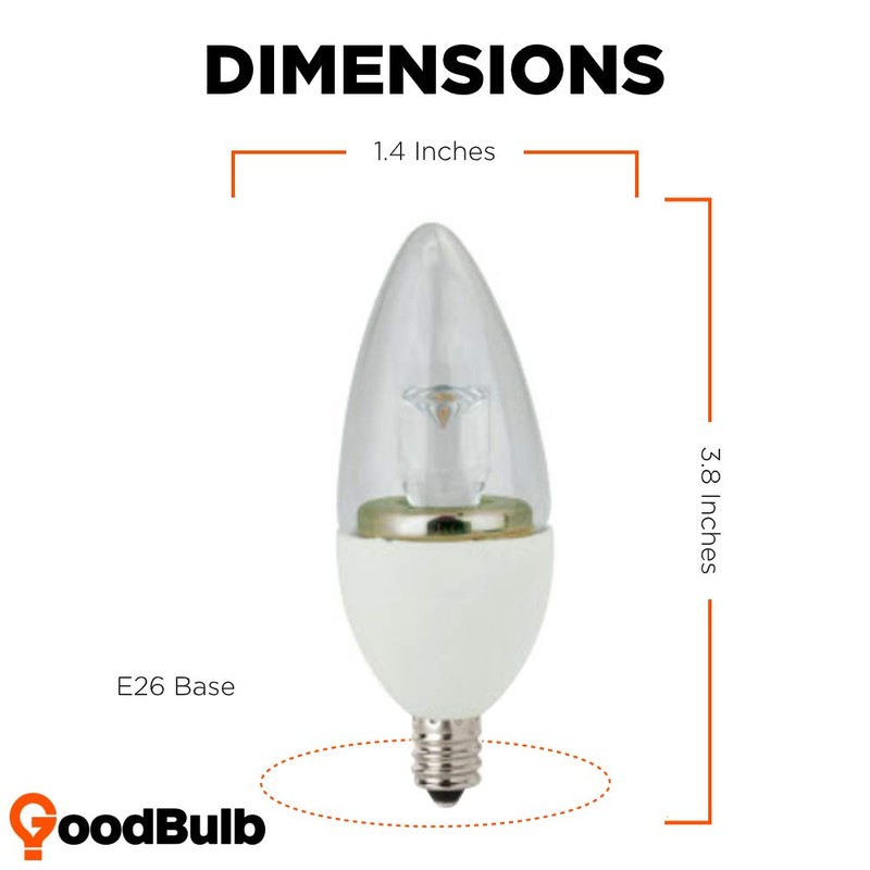 GoodBulb E12 Candelabra LED Bulb | 5W 2700K Soft White