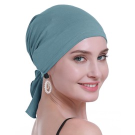 osvyo Chemo - Pañuelo para la cabeza para mujer, caída del cabello, turbantes sin cordones para el cáncer, embalaje sellado, Light_taro_purple, One Size
