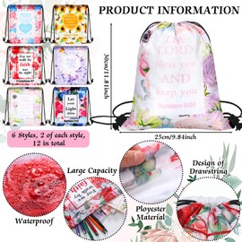 Gueevin 86 Pcs Christian Bulk Gifts for Women Bible Verse Drawstring Gift Bags Bible Verse Pens Bible Notebooks Inspirational Quotes Christian Pens Bible Journal for Women Motivational Christian Gifts