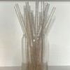 Unique Gold Glitter Reusable Plastic Straws (Pack of 10) -