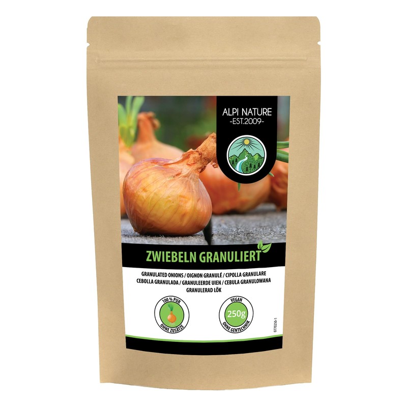 Granulated Onions (250g, 8.8 oz), Onion granules, Ground Onions, 100%