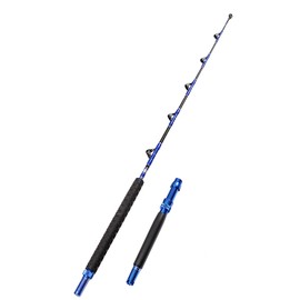 Fiblink 2-Piece Saltwater Offshore Trolling Rod 5-Feet 6-Inch Heavy Roller Rod Conventional Boat Fishing Pole(50-80lb)