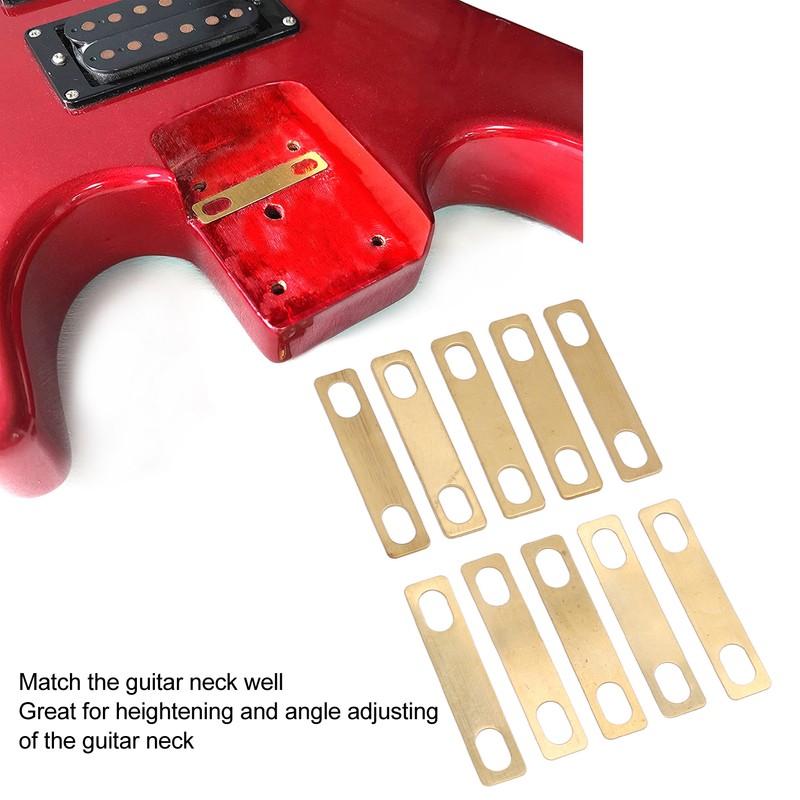 10 Pcs Guitar Neck Shim Brass Corrosion Proof Universal Neck
