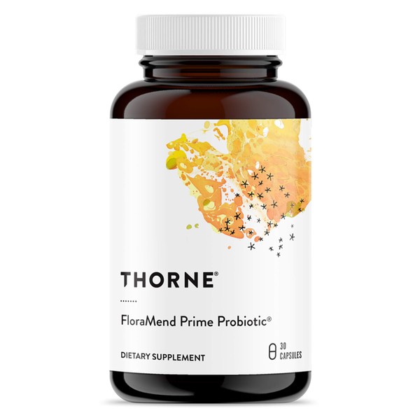 Thorne FloraMend Prime Probiotic - Shelf Stable and Stomach Acid-Resistant Probiotic Blend - 30 Capsules
