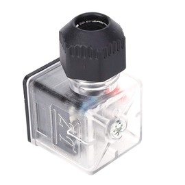 5Pcs Waterproof Solenoid Valve Accessories Plug 12V 24V, Universal DC Transparent Solenoid with Light Non Cable, Hydraulic Solenoid Coil Connector Socket Valve (24V)