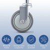 ERKOON 4 Packs Heavy Duty Gate Wheel Spring-Loaded Gate Casters,