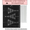 EIFFEL TOWER LOLLY CHOCOLATE CANDY mold with molding Instructions + 50 Lollipop Sticks