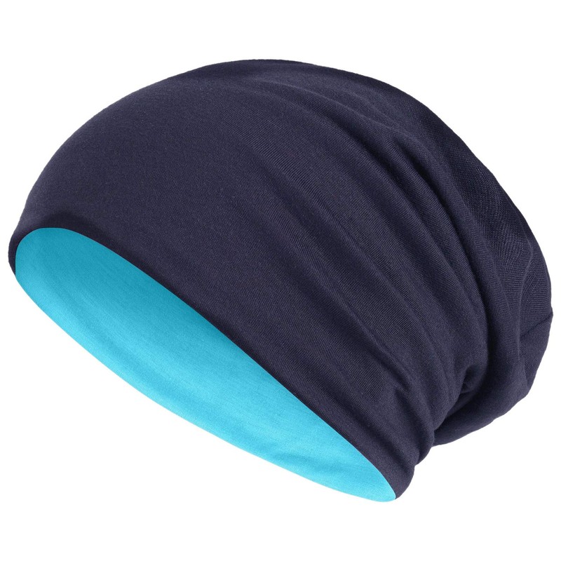 Hatstar Long Slouchy Beanie, 2-in-1 Reversible Jersey Hat in 45