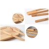 JIHUOO 2 Pcs 11.8 Inch Bamboo Toast Tongs Bread Tong