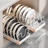 Pots and Pans Organizer Under Cabinet 2 Pack, Pull-Out Cabinet