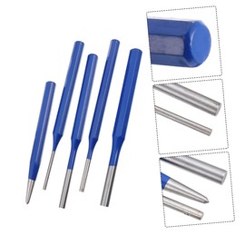 Tofficu 5pcs Cylindrical Punch Heat-treated Tool for Woodworking and Drilling Precision Positioning for Projects