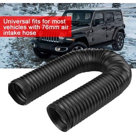 Manguera de admisión de aire turbo de 7,62 cm, universal, ajustable, flexible, de alto caudal, de admisión de aire frío turbo