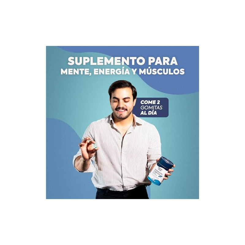 Magnesio Complex Glicinato Citrato 180 Gomitas Azúcar Health Hack