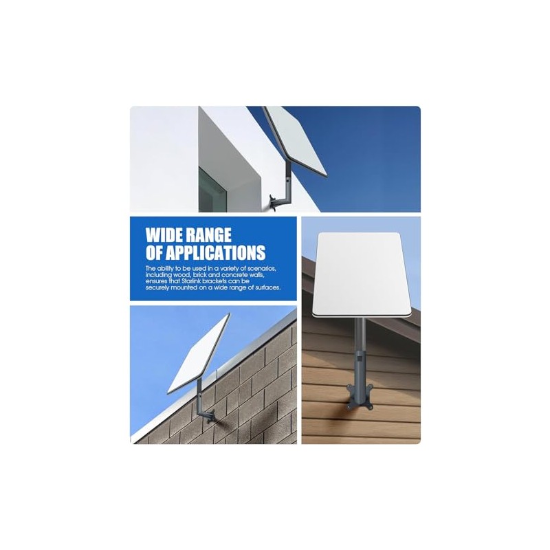 Starlink Bracket, Stainless Steel Satellite Internet Pole Mount, Windproof, Weatherproof