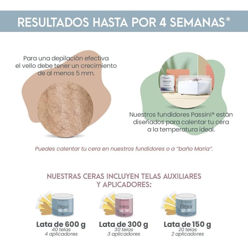 Passini Cera Depilatoria Passini Piel Sensible 150g + Telas