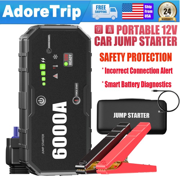 AdoreTrip 6000A Car Jump Starter Battery Portable Jump Box Heavy