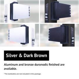 elox Deadlatch Paddle Handle for Adams Rite Narrow Style Latchbolt Storefront Door Mortise Deadlatch Lock Push Door to Left, Bronze Duronodic color