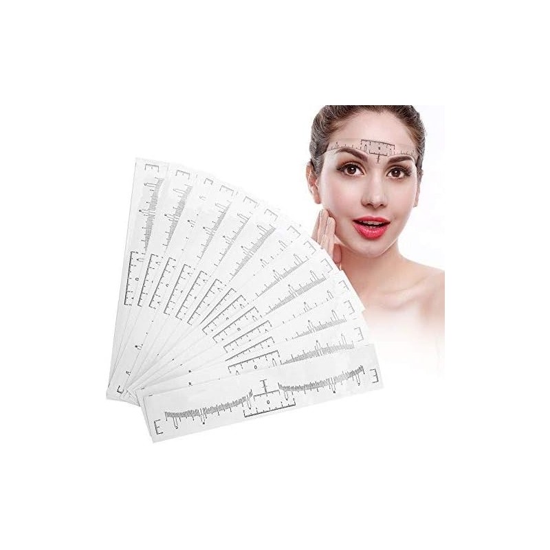100pcs / set desechable regla de ceja maquillaje Microblading ceja