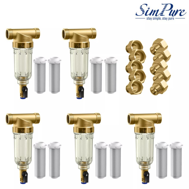 Universal Reusable Whole House Spin Down Sediment Water Filter Pre-Filter