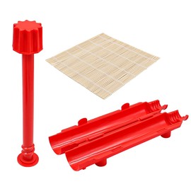 Hsthe Sea Sushi Making Kit, Sushi Maker, Multifunctional DIY Sushi Roller, DIY by Hand Kitchen Accessories Homemade Cylinder Bazooka Sushi Rice Rolling Mold Sushi Making Machine Kitchen Sushi Tool