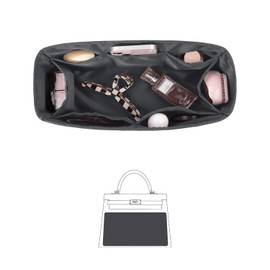 KINGS IN BAG Kelly 25 Bag Insert, Silky Purse Organizers for Inside Purse, Lightweight Shaper Compatible with Hermes Kelly 25 Bag, Multi Color Options(Grismeyer, KE 25)